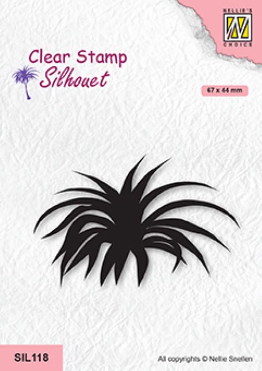 SIL118 Nellie Snellen clearstamp Yucca - stempel bladeren - kamerplant - plant - siergras